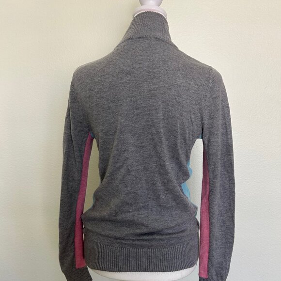 Golfino Women’s 1/4 Zip Pullover Sweater Wool Blend Gray Golf Athleisure Size 6 - Picture 2 of 7